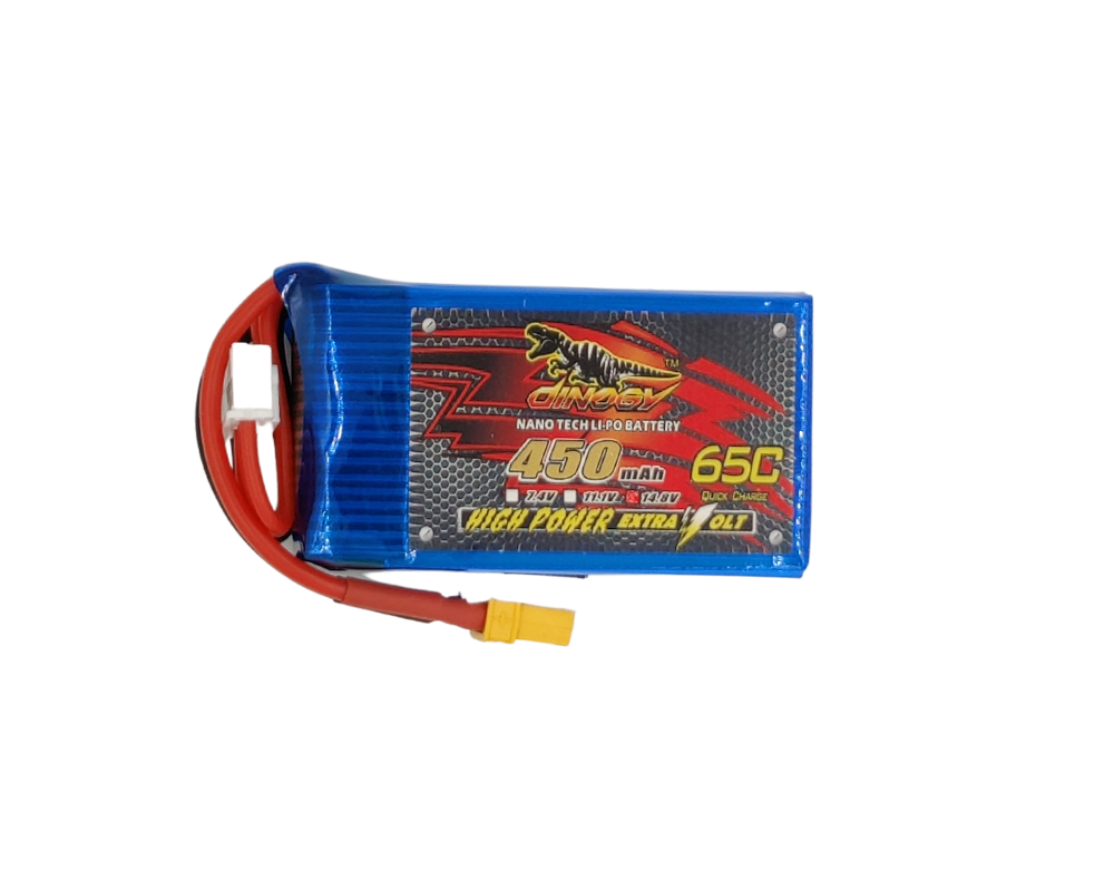 4S-450mAh DINOGY NANOTECH 65C LIPO BATTERY