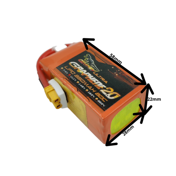 DINOGY GRAPHENE 2.0 850MAH 4S 80C LIPO BATTERY