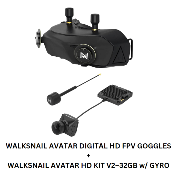 Walksnail Avatar Digital HD FPV Goggles+Walksnail Avatar HD Kit V2–32GB w/ Gyro COMBO