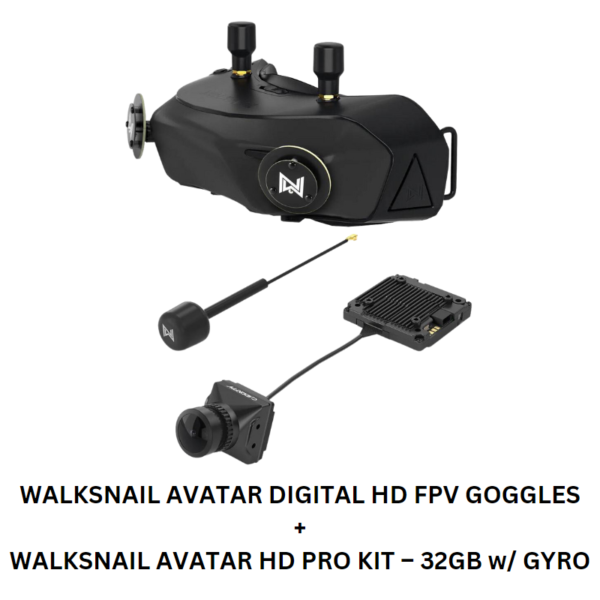 Walksnail Avatar Digital HD FPV Goggles+Walksnail Avatar HD PRO Kit–32GB w/ Gyro COMBO