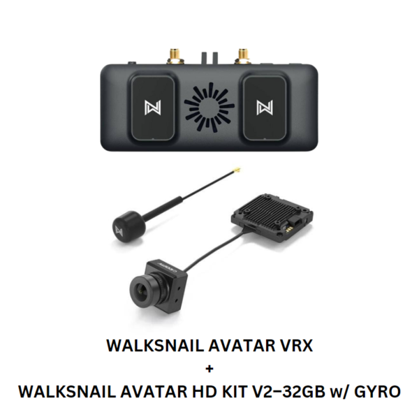 Walksnail Avatar VRX + Walksnail Avatar HD Kit V2 – 32GB w/ Gyro COMBO