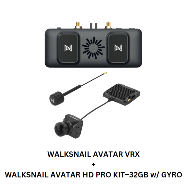 Walksnail Avatar VRX + Walksnail Avatar HD PRO Kit–32GB w/ Gyro COMBO