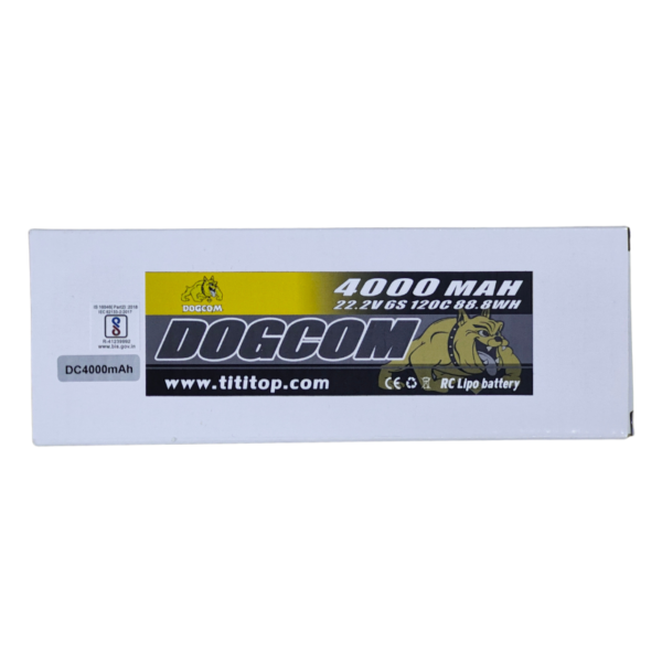DOGCOM 6S 4000mAh 120C 22.2V LiPo Battery XT90