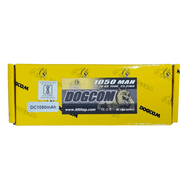 DOGCOM 6S 1050mAh 150C 22.2V LiPo Battery XT60
