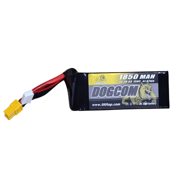DOGCOM 6S 1850mAh 150C 22.2V LiPo Battery XT60