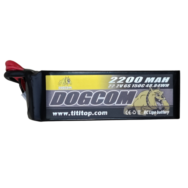 DOGCOM 6S 2200mAh 150C 22.2V LiPo Battery XT60