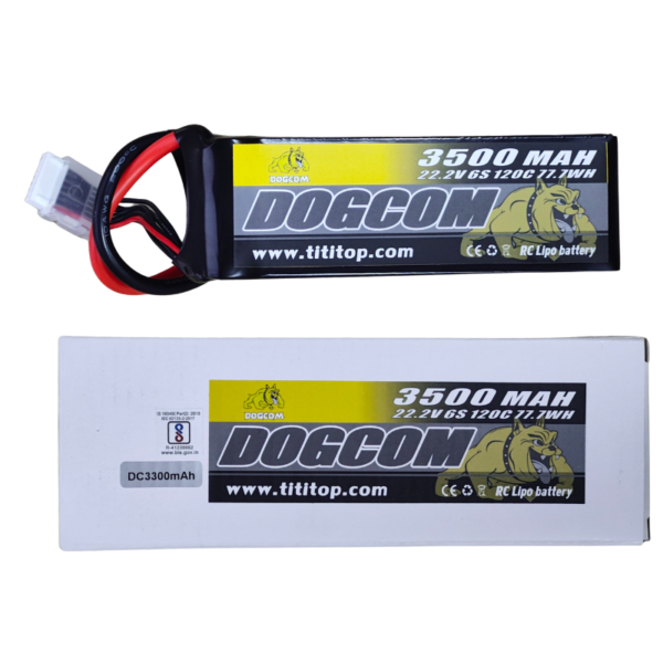 DOGCOM 6S 3500mAh 120C 22.2V LiPo Battery XT60