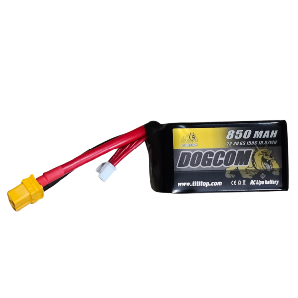 DOGCOM 6S 850mAh 150C 22.2V LiPo Battery XT60