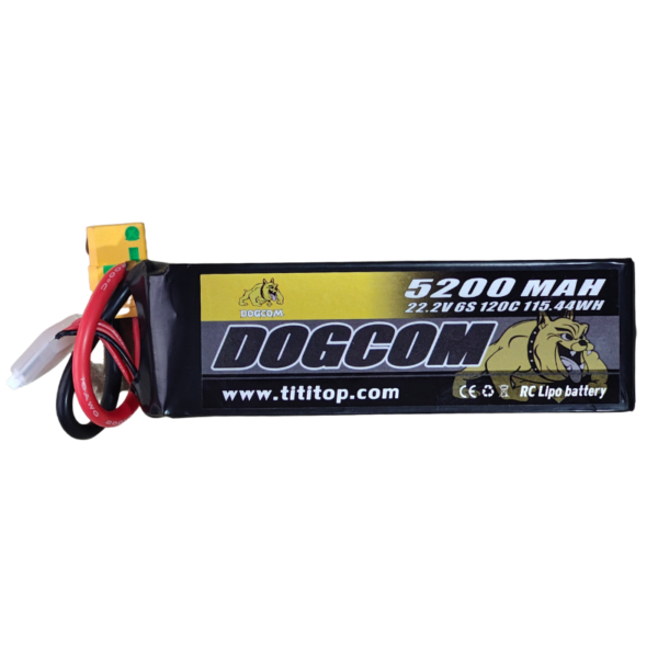 DOGCOM 6S 5200mAh 120C 22.2V LiPo Battery XT90