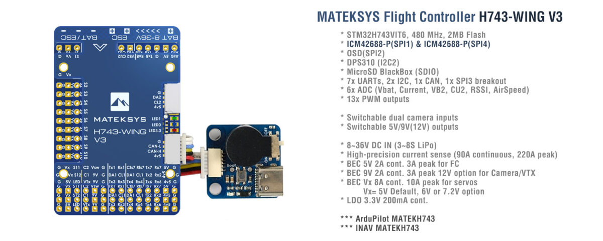 MATEKSYS H743-WING V3 FLIGHT CONTROLLER_1