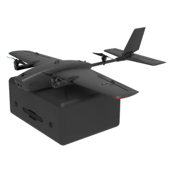 HEEWING T2 Cruza VTOL PNP with carrying case on a white background