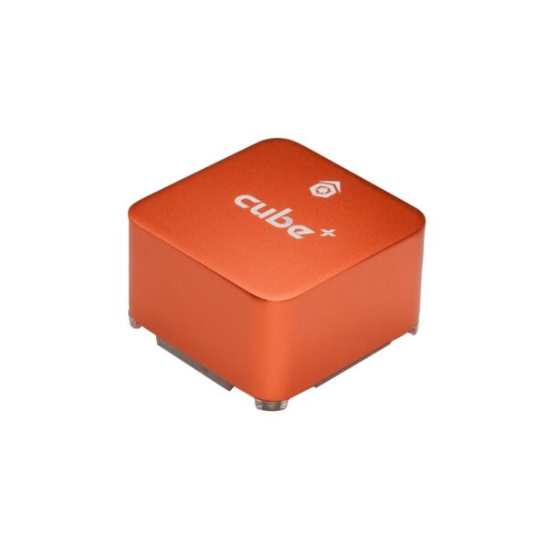 CubePilot Cube Orange+ autopilot module in orange enclosure with original cube+ branding