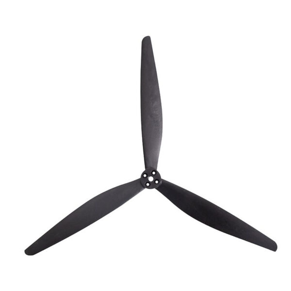 Gemfan 1308-3 black reinforced carbon nylon three-blade propeller detail