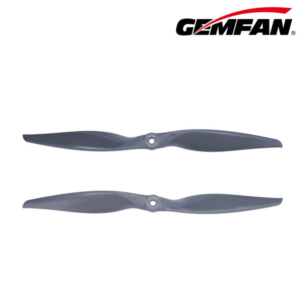 Gemfan Vortex 12x6 propeller pair: one 12x6E CW and one 12x6R CCW