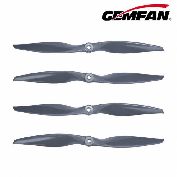 Gemfan Vortex 12x8 glass fiber nylon propeller pack containing two CW and two CCW propellers