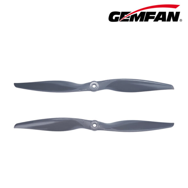 Gemfan Vortex 12x8 propeller pair: one 12x8E CW and one 12x8R CCW