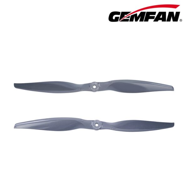 Gemfan Vortex 13x8 propeller pair: one 13x8E CW and one 13x8R CCW