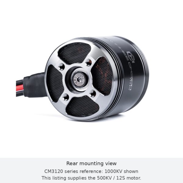MAD Banshee CM3120 rear mounting view; 1000KV series reference shown, listing supplies 500KV 12S