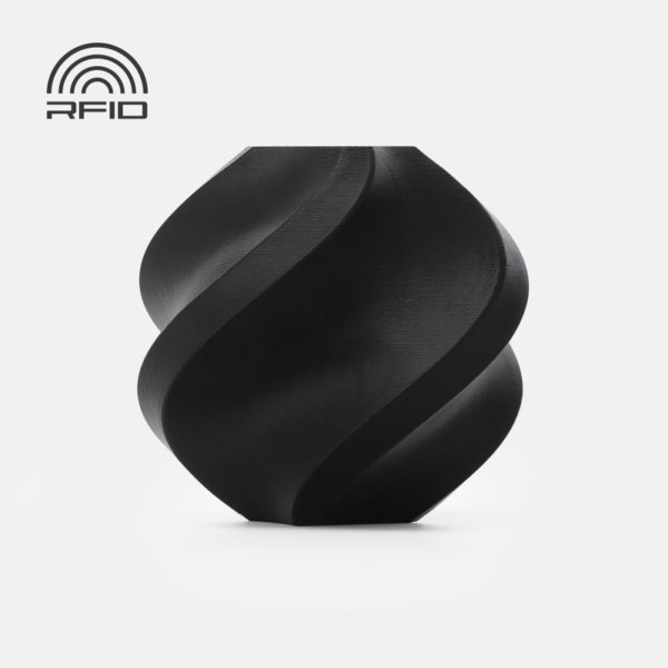 Bambu Lab PETG HF Black – official spiral vase filament colour sample