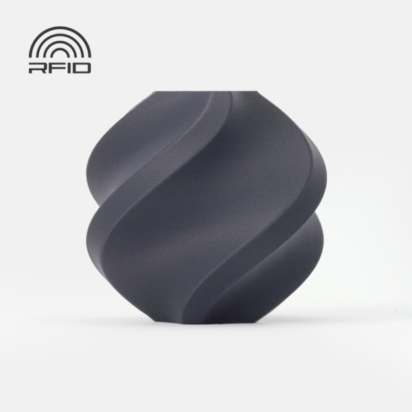 Bambu Lab PLA-CF Lava Gray – official spiral vase filament colour sample