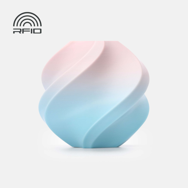Bambu Lab PLA Basic Gradient Cotton Candy Cloud – official spiral vase filament colour sample