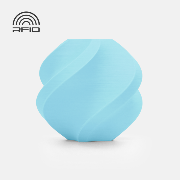 Bambu Lab PLA Matte Ice Blue – official spiral vase filament colour sample