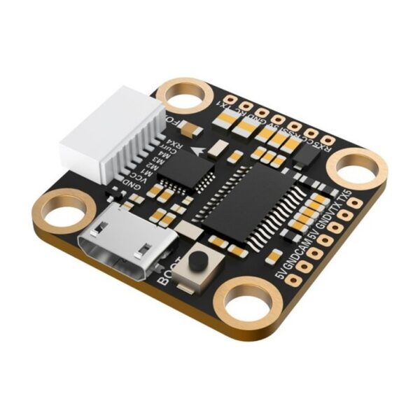 Foxeer F722 V4 Mini MPU6000 flight controller – angled view