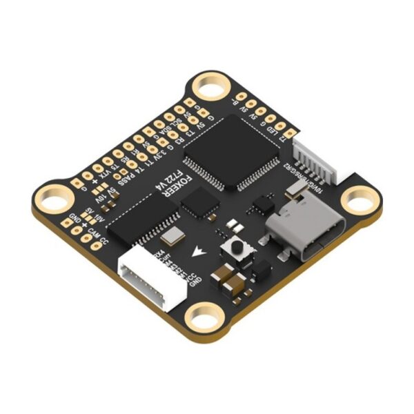 Foxeer F722 V4 MPU6000 8S flight controller – angled view