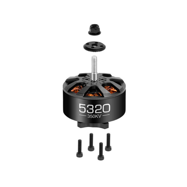 Hobbywing RTF 5320-350KV motor with propeller washer, M6 nut and four mounting screws