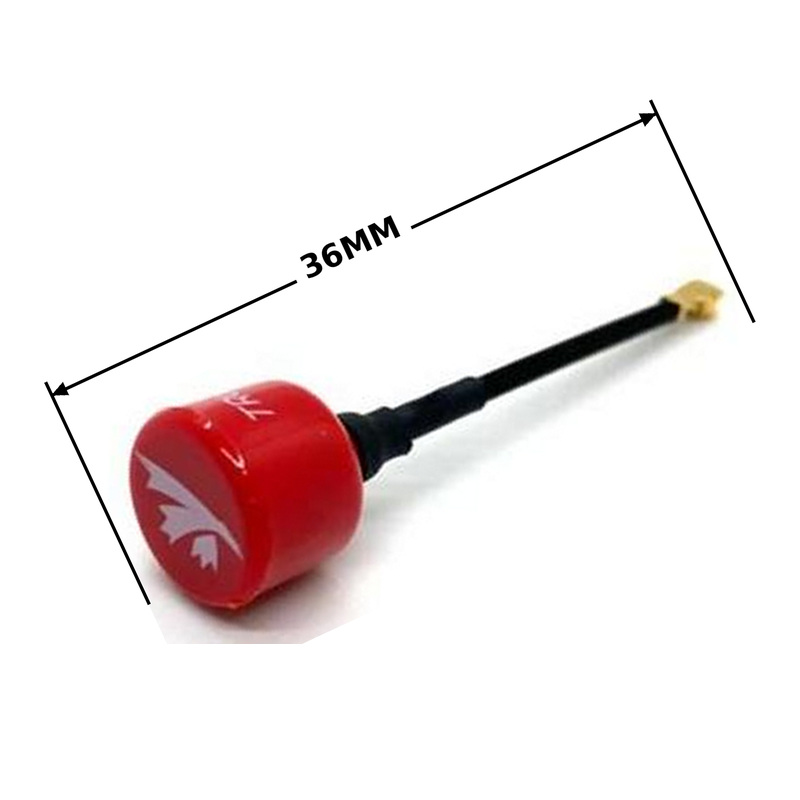 truerc-33604-36mm-dimension-uniform-lines TRUERC SINGULARITY 5.8 RHCP U.FL SHORT 36MM ANTENNA — 36 mm with matching dimension and end lines