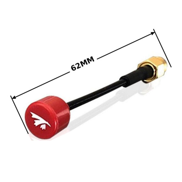 TRUERC SINGULARITY 5.8 RHCP SMA ANTENNA — 62 mm with matching dimension and end lines